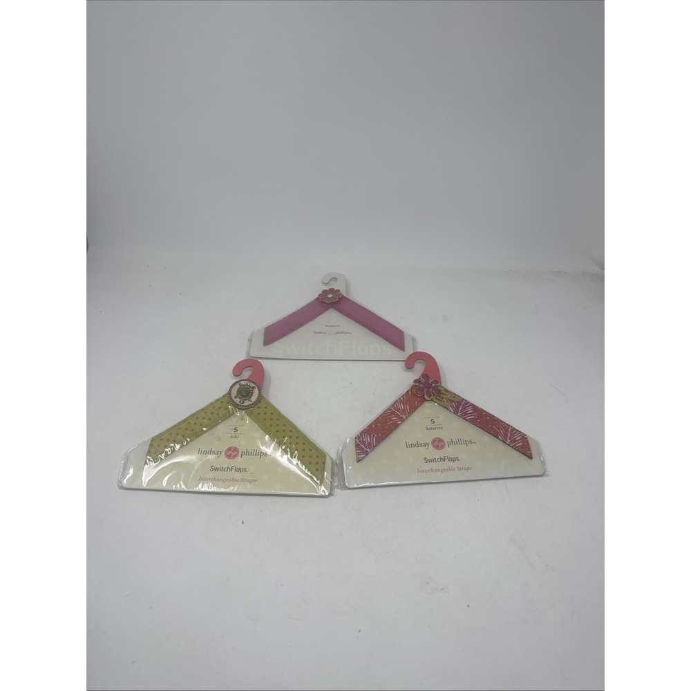 LOT OF 3 Switch Flops Lindsay Phillips Straps Size Small 5-6 Interchangeable L7